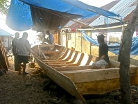 Local boats at Nain Islands, North Minahasa District